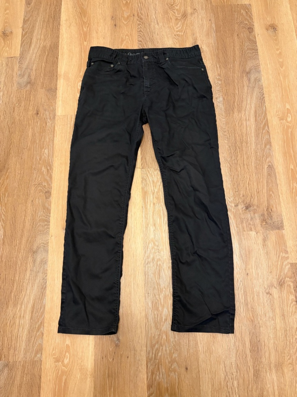 prAna Bridger Jean Slim Fit Men 32x30 Black Out Performance Stretch Denim